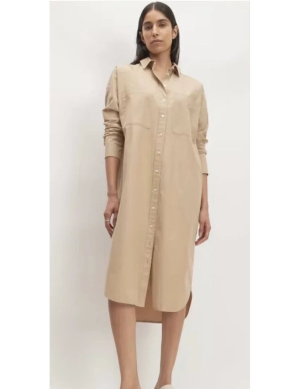 Everlane Oxford Cotton Midi Shirt Dress S $119